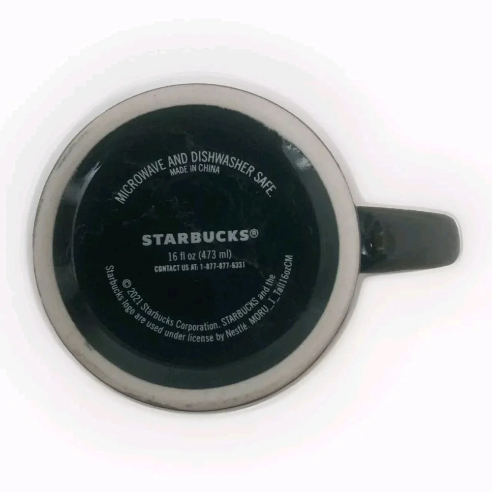 Starbucks 2021 Holiday Tall Coffee Mug 16oz Red And Green EUC